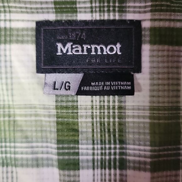 Marmot Riggs Button Down Shirt Cilantro Green - Picture 3 of 5